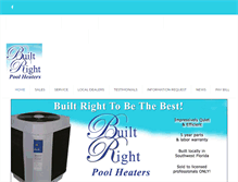 Tablet Screenshot of builtrightpoolheaters.com